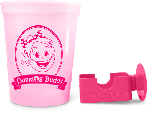 Dunking Buddy Pink Cup & Tray